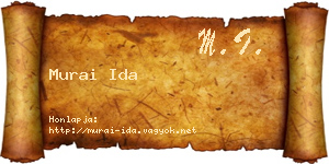 Murai Ida névjegykártya